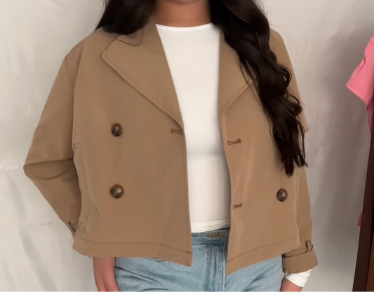 Ximena Cropped Trench Coat