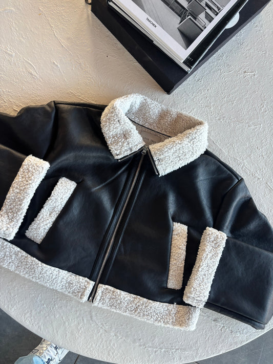 Camila Cropped Leather jacket