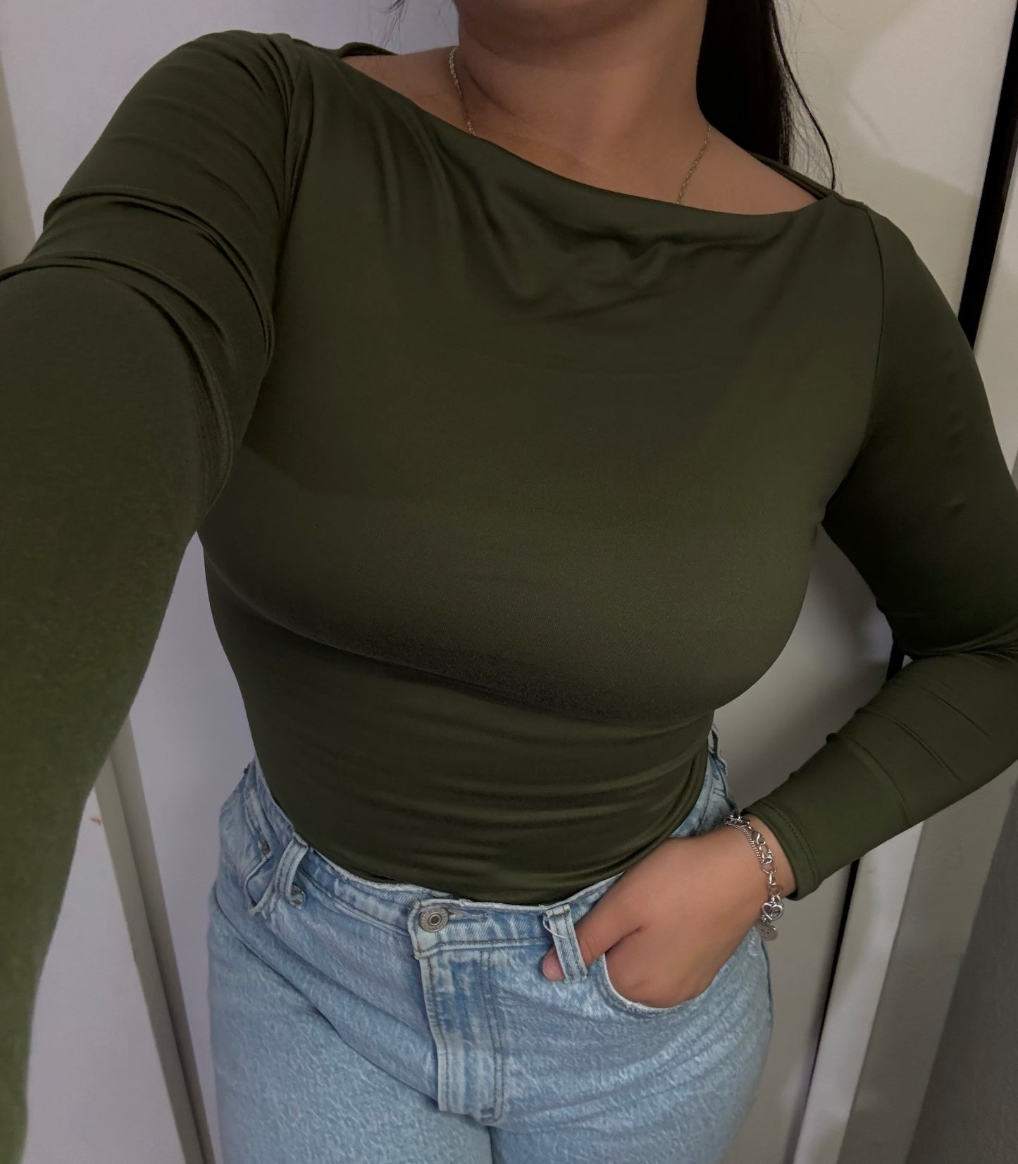 Olive Double Layered Top