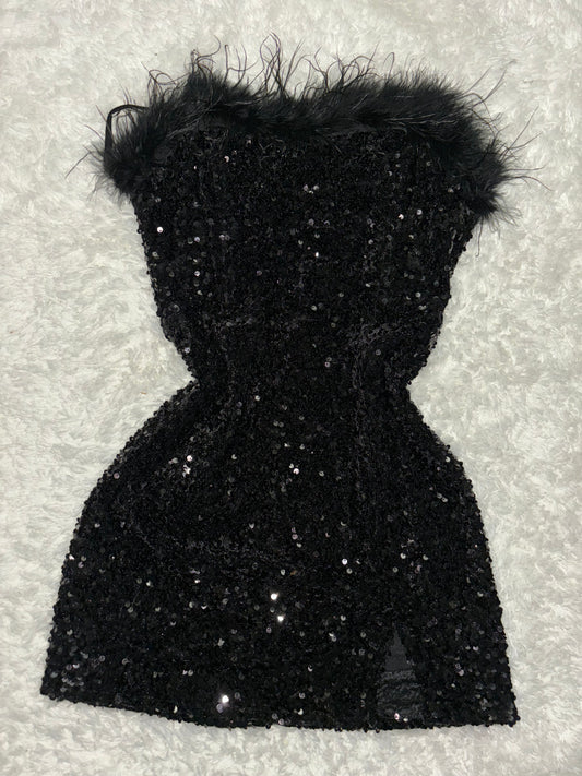 Black Glitter Dress